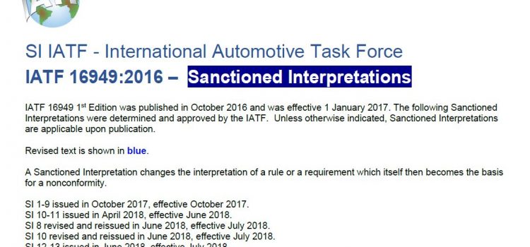 IATF16949標準最新更新發布(SI 23-25 于 2022 年 5 月发布， 2022 年 6 月生效)